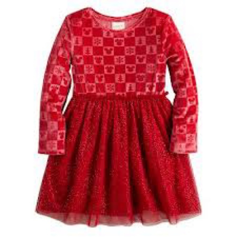 Disney's Minnie Mouse Girls Embossed Velour Tutu Dress by Jumping Beans Size 6